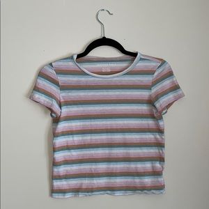 American Eagle Striped Tee Shirt/crop top